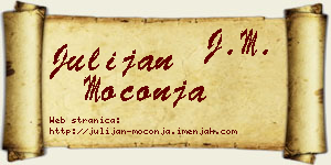 Julijan Moconja vizit kartica